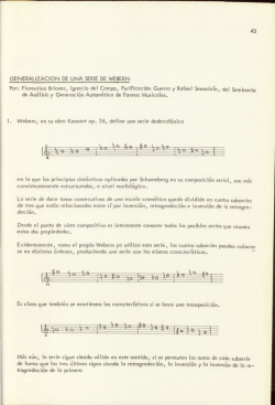 Generaci&oacute;n de una serie de Webern
