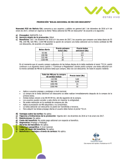 PROMOCI&Oacute;N &ldquo;BOLSA ADICIONAL DE MB CON