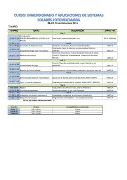 01, 02, 03 de Diciembre 2016