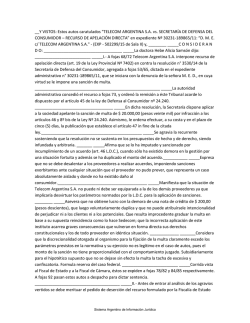 TELECOM ARGENTINA SA vs. SECRETAR&Iacute;A