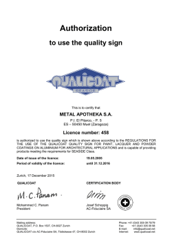 Certificado Qualicoat Seaside