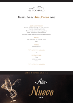 Men&uacute; D&iacute;a de A&ntilde;o Nuevo 2017