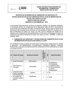 anexo t&eacute;cnico para reporte de informaci&oacute;n