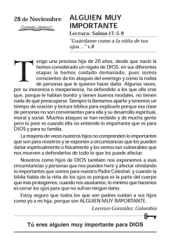 28 de Noviembre ALGUIEN MUY IMPORTANTE