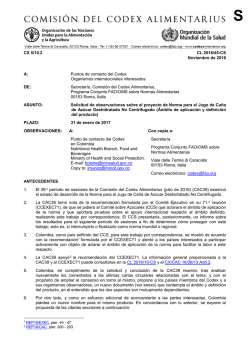 CX 5/10.2 CL 2016/45-CS Noviembre de 2016 A: Puntos de