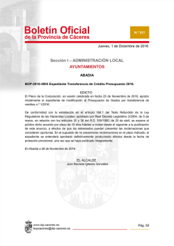 Secci&oacute;n I &ndash; ADMINISTRACI&Oacute;N LOCAL AYUNTAMIENTOS