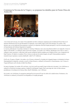 Comienza la Novena de la Virgen y se preparan los