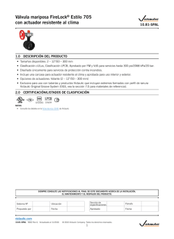 V&aacute;lvula mariposa FireLock&reg; Estilo 705 con actuador