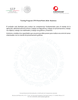 Testing Program (TP) PowerPoint 2016- Business El