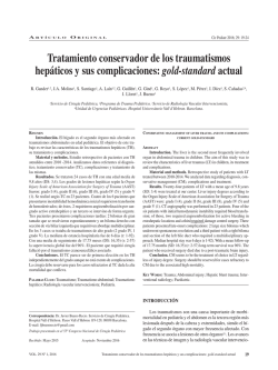 Tratamiento conservador de los traumatismos hep&aacute;ticos y sus