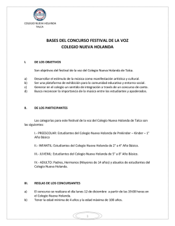 bases del concurso festival de la voz colegio nueva holanda