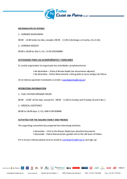Informaci&oacute;n general - Trofeo Ciutat de Palma