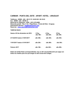 CARMAR - PUNTA DEL ESTE - APART- HOTEL