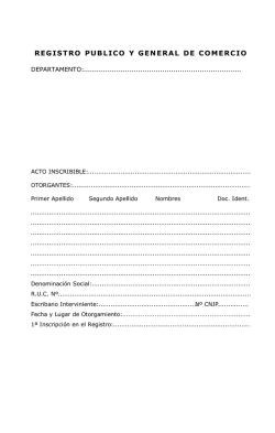 REGISTRO PUBLICO Y GENERAL DE COMERCIO