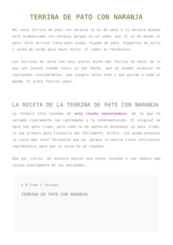 Terrina de pato con naranja