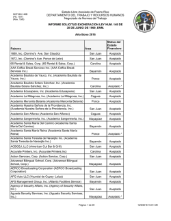 INFORME SOLICITUD EXONERACION LEY NUM. 148 DE 30 DE