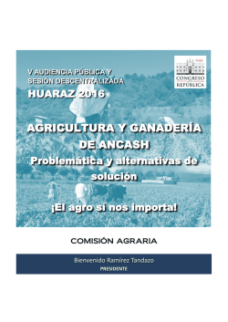 agricultura y ganader&iacute;a de ancash
