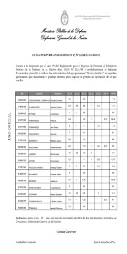 Evaluaci&oacute;n de Antecedentes - Ministerio P&uacute;blico de la Defensa