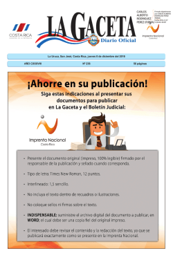 LA GACETA N&deg; 236 de la fecha 08 12 2016