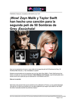 &iexcl;Wow! Zayn Malik y Taylor Swift han hecho una