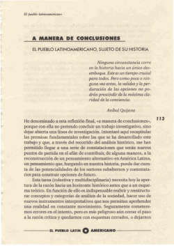 A MANERA DE CONCLUSIONES