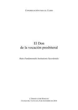 El Don de la vocaci&oacute;n presbiteral