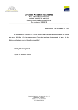 Montevideo, &hellip; de agosto de 2008