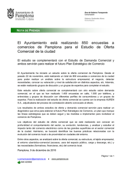 El Ayuntamiento est&aacute; realizando 850 encuestas a comercios de
