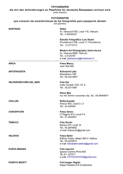 Lista de Fot&oacute;grafos
