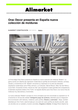 Orac Decor presenta en Espa&ntilde;a nueva colecci&oacute;n de
