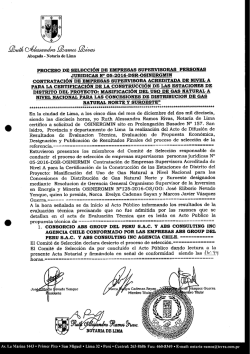 proceso de selecci&oacute;n de empresas supervisoras