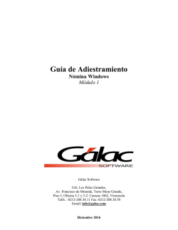 Gu&iacute;a de Adiestramiento. N&oacute;mina. M&oacute;dulo 1