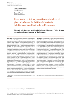 Relaciones ret&oacute;ricas y multimodalidad en el g&eacute;nero Informe de