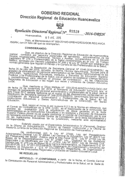 Plazas Vacantes - Direcci&oacute;n Regional de Educaci&oacute;n Huancavelica