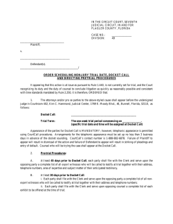 Contested Foreclosure Nonjury Trial Order