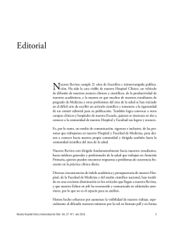 Editorial - Hospital Cl&iacute;nico Universidad de Chile