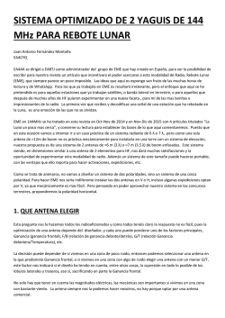 Sist. Opt. 2 yaguis 144 Mhz para EME