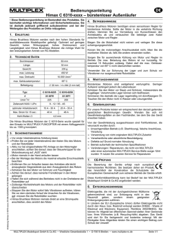 Bedienungsanleitung Himax C 6310-xxxx &ndash; b&uuml;rstenloser