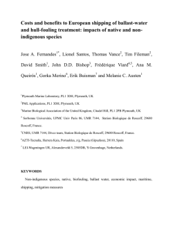 Costs and benefits to European shipping of ballast