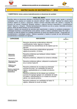 Sigueadelante MATRIZ SALIDA DE MATEM&Aacute;TICA 1&deg;