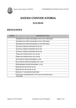 anexo convocatoria - Universidad Nacional de La Plata