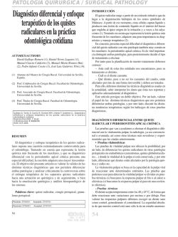 Differential diagnosis and therapeutic approach to periapical cysts in