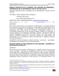 modelo did&aacute;ctico de la din&aacute;mica del proceso de ense&ntilde;anza