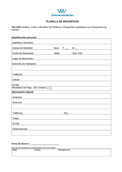 planilla - Voces Vitales &ndash; Venezuela