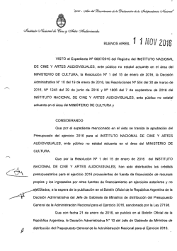 Presupuesto anual vigente 2016