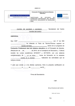 (nombre del secretario o secretaria)______, Secretaria/o del Centro