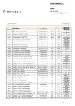 Lista de precios Ver - Medicamente.es