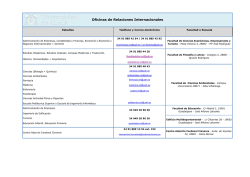 Oficinas Erasmus de Facultades y Escuelas