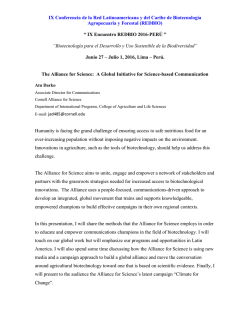 IX Encuentro REDBIO 2016-PERU