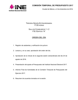 Orden del d&iacute;a